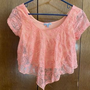 NWT Coral Crop Top